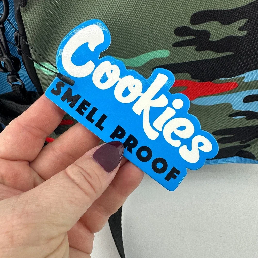 Cookies‎ Smell Proof Backpack Blue Camo Laptop pocket NWT w/ Matching Wallet